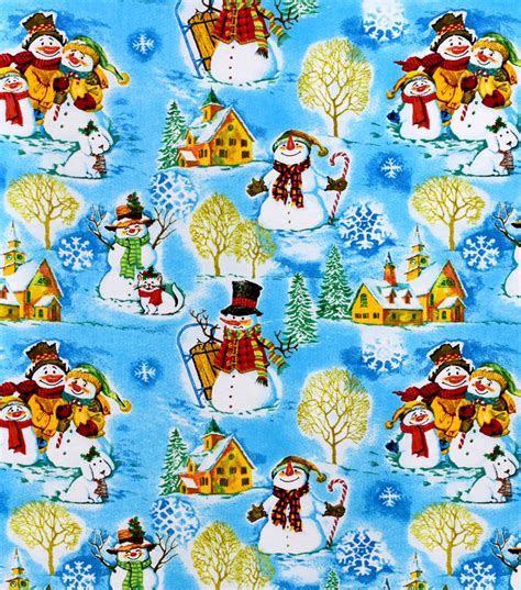 snowman christmas snowman family black metallic fabric|snowman print fabric.